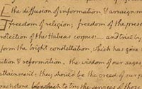 Manuscript draft of first inaugural address,