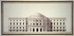 Étienne Sulpice Hallet, architect. United States Capitol ("Federal Capitol"), Washington, D.C. Front elevation rendering