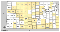 Map of Declared Counties for Disaster 1776