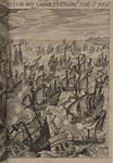 An engraving of the Armada battle from a Maurice of Nassau biography, 1612. [35] 
