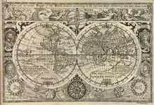 The engraved world map in The World Encompassed by Sir Francis Drake , 1628. [42] 