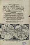 Title page of Part VIII of De Bry's 

Grands Voyages

, (Latin edition), 1599. [31] The map shows the track of Drake's famous voyage as a dotted line. 
