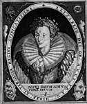 The Crispin de Passe portrait of Queen Elizabeth, 1598. [59]
