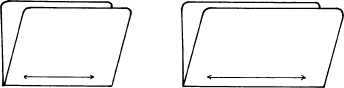 Drawing of two bond paper folders w/o tab:  letter and  legal size