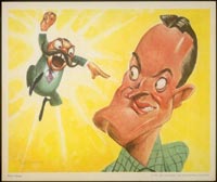 Caricature of Jerry Colonna and Bob Hope