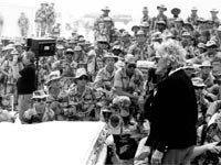 Dolores Hope Singing to the Troops