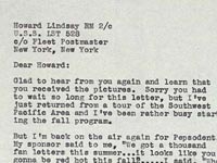 Letter of response from Bob Hope