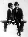 Fred Allen with dummy. ca. 1916