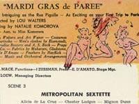 Program for "Mardi Gras de Paree"