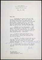 Letter from Jack Benny. 