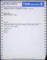 Telegram from George Burns to Bob Hope