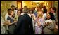 President George W. Bush visits doctors and nurses at Vanderbilt Children’s Hospital in Nashville, Tenn., May 27, 2004. White House photo by Paul Morse