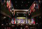 President George W. Bush addresses his remarks on the global war on terror Thursday, Feb. 9, 2006 to an audience at the National Guard Memorial Building in Washington. White House photo by Paul Morse