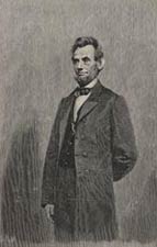 Engraved portrait of Abraham Lincoln