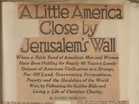 A Little America Close by Jerusalem's Wall