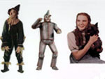 Greeting cards in the form of characters from the 1939 Wizard of Oz film.
