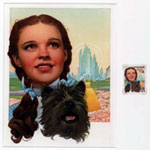 Original art for the Wizard of Oz commemorative postage stamp and first class, 25-cent stamp,