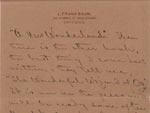 Letter to Dr. Harry L. Baum, April 8, 1900.