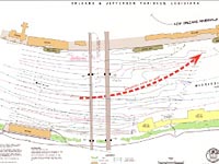 New Orleans Riverwalk Ship Collision Site Survey. Float Observations and Hydrographic Survey of December 22 & 23, 1996. 