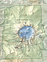 Relief Map of Crater Lake