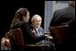 President George W. Bush participates in a conversation on strengthening Social Security at the Cannon Center for the Performing Arts in Memphis, Tenn., Friday, March 11, 2005. White House photo by Paul Morse