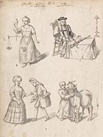 Drawings of annual guild days of Norwich, England, ca. 1706.