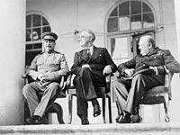 Conference of President Franklin D. Roosevelt, Marshal Josef Stalin and Prime Minister Winston Churchill . . . , 1943.