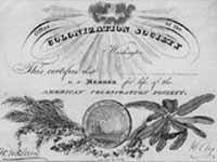[Life Membership Certificate for American Colonization Society]