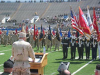 Consitutents parcipate in the Welcome Home and Family Festival War Memorial Stadium for military personnel returning from their first deployment.