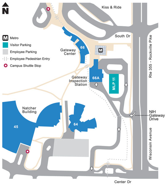 NIH Gateway Center Map