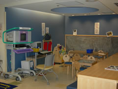View of the pediatric playroom