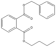 chemical structure of Butyl Benzyl Phthalate
