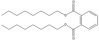 chemical structure of Di-octyl Phthalate