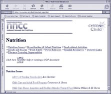 screen capture of the National Network for Child Care homepage