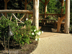 Entrance to the garden gazebo