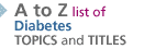 A to Z list of Diabetes Topics and Titles