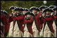 The Old Guard Fife and Drum Corps marches, Monday, Oct. 13, 2008, during the arrival ceremony of Italian Prime Minister Silvio Berlusconi to the White House. In support of the president, the Corps performs at all Armed Forces arrival ceremonies for visiting dignitaries and heads of state at the White House, and has participated in every Presidential Inaugural Parade since President John F. Kennedy's in 1961. White House photo by Andrew Hreha