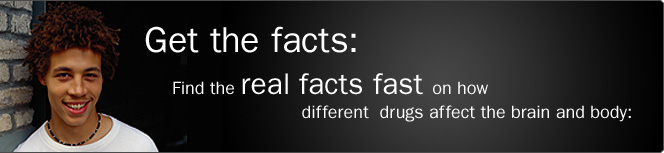Get the facts: Find the real facts fast on how different drugs affect the brain and body: