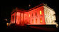 The north side of the the White House turned pink on the evening of Oct. 7, 2008 to raise awareness about breast cancer. The unique view of the North Portico and the side of the house facing Lafayette Park was in observance of Breast Cancer Awareness Month. Breast cancer awareness is a cause Mrs. Laura Bush has worked on around the world. The World Health Organization estimates that each year more than 1.2 million people worldwide are diagnosed with it and breast cancer is one of the leading causes of death for women. White House photo by Grant Miller