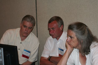 Richard Offner, John Ramsey, and Mrs. Ramsey