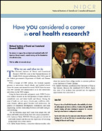 Cover of "Have You Considered A Career in Oral Health Research?"