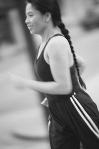 Photo of woman running.