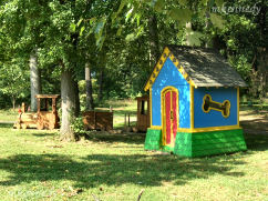 Children's play area behind the Children's Inn