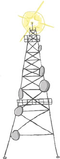 Illustration of a NMR Radio Tower