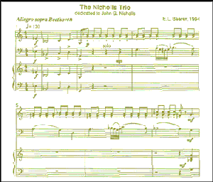 illustration of a page of sheet music from "The Nicholls Trio"