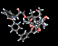 A molecular structure of the drug Taxol®.