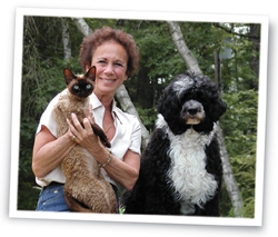 Portuguese Water Dog breeder Karen Miller works with the Georgie Project.