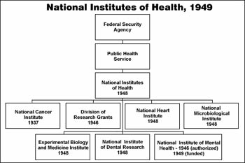 National Institute of Health, 1949 chart Office flow chart