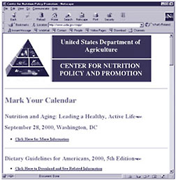 Center for Nutrition and Policy Promotion website