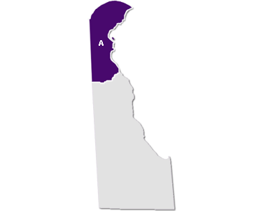 Map of Delaware